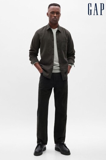 Gap Charcoal Grey Long Sleeve Shirt in Standard Fit (Q27246) | £32