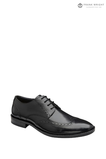 Frank Wright Black Men's Leather Brogue crockery Shoes (Q27284) | £50