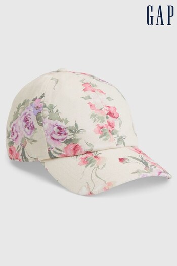 Gap Cream LoveShackFancy Adult Floral Baseball Cap (Q27545) | £20
