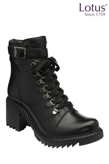 Lotus Footwear Black Leather Ankle Boots (Q27596) | £80