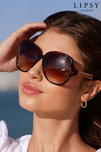Lipsy Brown Oversized Sunglasses 010SQ (Q27930) | £21