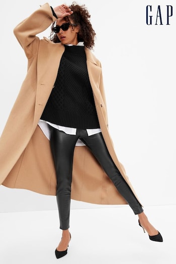 Gap Black Faux-Leather Leggings Hot (Q28022) | £40