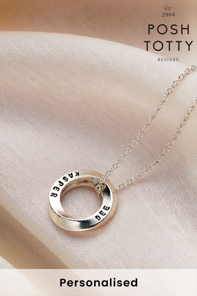 Personalised Forever Circle Necklace by Posh Totty Designs (Q28054) | £69