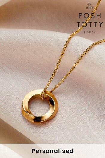 Personalised Forever Circle Necklace by Posh Totty Designs (Q28056) | £79