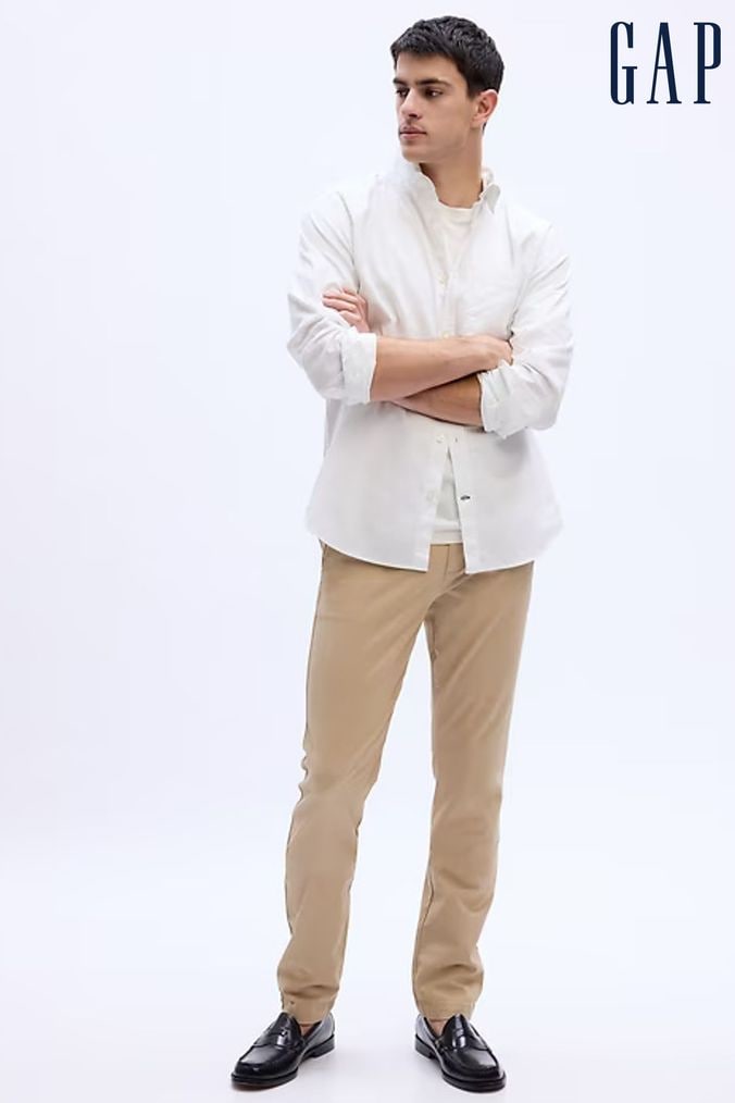 Buy Men s Skinny Chino Nude Online Next UK