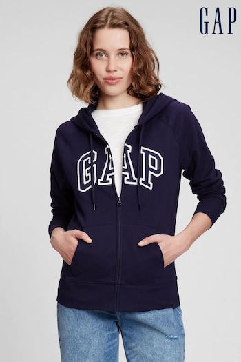 Gap Navy Blue Logo Zip Up Hoodie (Q28324) | £36