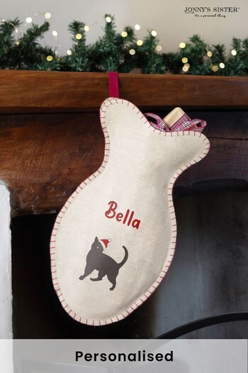 Personalised Cat  Christmas Stocking by Jonny's Sister (Q28431) | £25