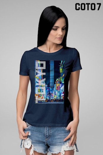 Coto7 French Navy Tokyo City Crossing KK001's T-Shirt by Coto7 (Q28457) | £21