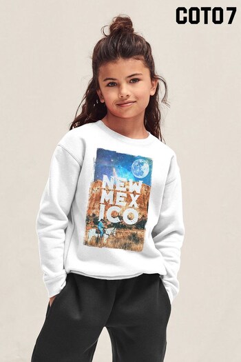 Coto7 White New Mexico Cowboy Montage Kids Sweatshirt by Coto7 (Q28476) | £23