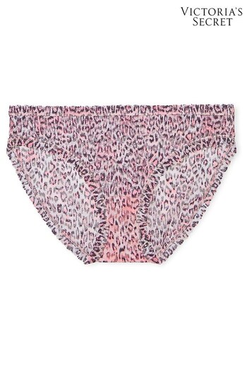 Victoria's Secret Purest Pink Animal Printed Bikini Lace Knickers (Q28739) | £9
