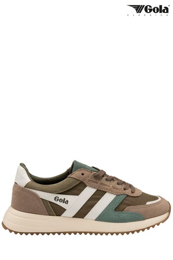 Gola Green Chicago Nylon Lace-Up Trainers (Q28867) | £90