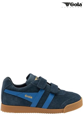 Gola Blue Harrier Strap Suede Strap Trainers - Kids (Q28878) | £55