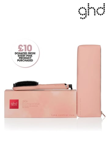 ghd Glide Hot Brush In Mid Pink Peach - Charity Limited Edition (Q28962) | £169