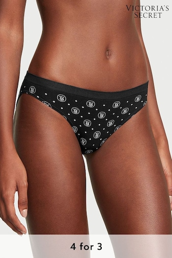 Victoria's Secret Black Dot Seamless Bikini Knickers (Q29039) | £9
