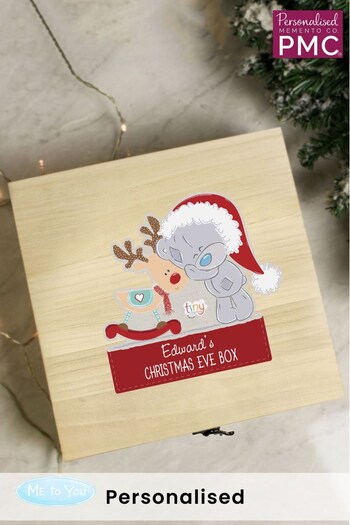 Personalised Tiny Tatty Teddy Large Wooden Christmas Eve Box by PMC (Q29075) | £27