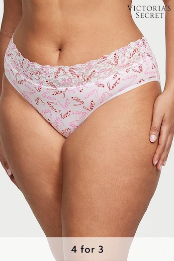 Victoria's Secret Tossed Love Pink Lace Waist Hipster Knickers (Q29281) | £9