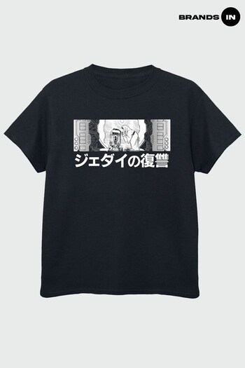 Brands In Black Star Wars Jedi Japanese Black T-Shirt (Q29687) | £17