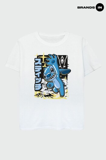 Brands In White Lilo & Stitch Japanese White T-Shirt (Q29690) | £17