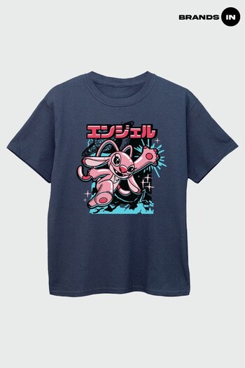 Brands In Navy Lilo & Stitch Angel Japanese Navy T-Shirt (Q29691) | £17