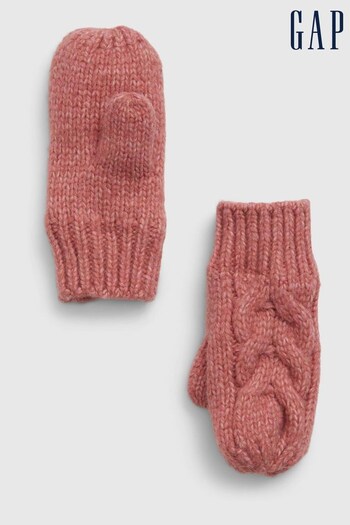 Gap Pink Cable-Knit Mittens (Q29743) | £10