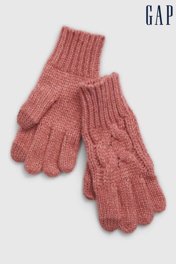 Gap Pink Cable-Knit Gloves (Q29744) | £12