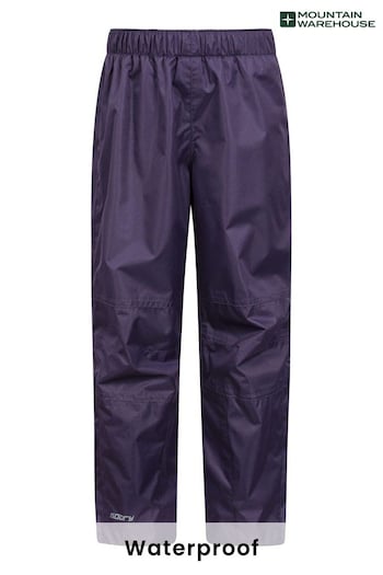 Mountain Warehouse Purple Spray Kids Waterproof Trousers mats (Q29856) | £45