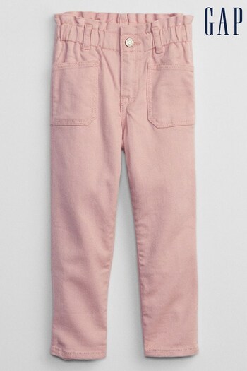 Gap Pink Paperbag Mom Jeans Retro-Karomuster (Q29891) | £25
