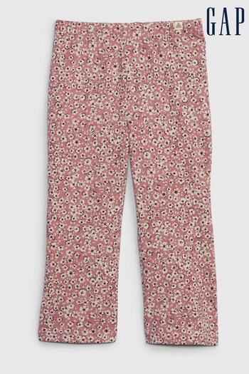 Gap Pink Organic Cotton Floral Flare Leggings (Q29938) | £8