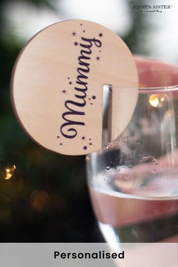 Personalised Wooden Round Glass Markers by Jonny's Sister (Q29961) | £9