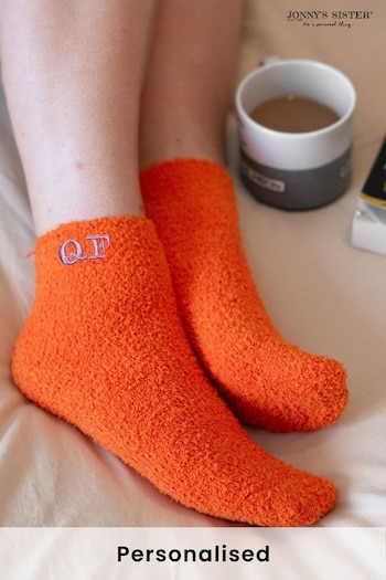Personalised Embroidered Monogrammed Fluffy Bed Socks by Jonny's Sister (Q29966) | £17