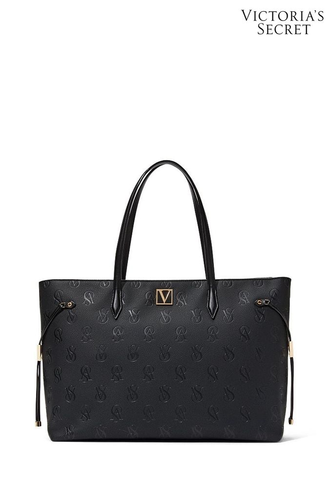 Victoria secret sale black leather bag