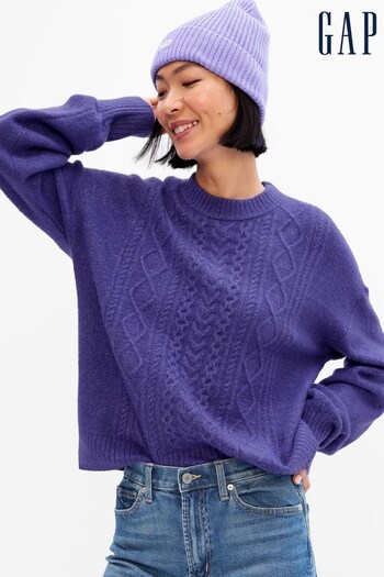 Gap Purple Forever Cosy Cable Knit Jumper (Q30255) | £40