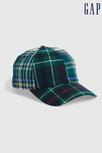 Gap Blue Adults Tartan Baseball Hat (Q30309) | £15