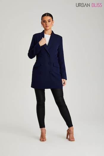 Urban Bliss Blue Woven Slim Fit Blazer Dress (Q30327) | £50
