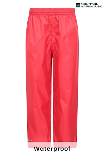 Mountain Warehouse Red Pakka Waterproof Over Trousers - Kids (Q30494) | £23