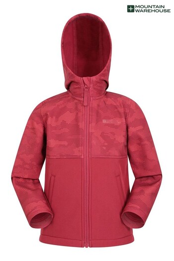 Mountain Warehouse Red Exodus Water Resistant Softshell Jacket - Kids (Q30495) | £29