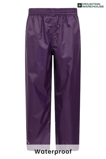 Mountain Warehouse Purple Pakka Waterproof Over Trousers - Kids (Q30509) | £23