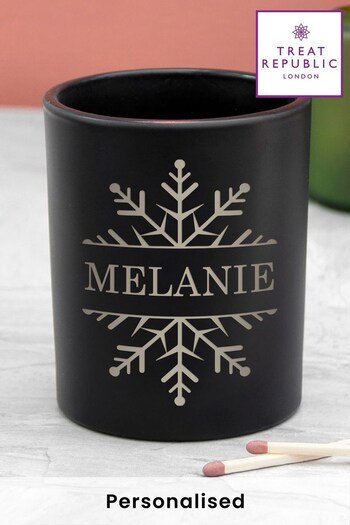 Personalised Snowflake Candle Holder by Treat Republic (Q30656) | £20