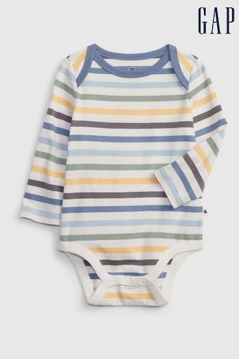 Gap Stripe Long Sleeve Baby Bodysuit (Q31115) | £8