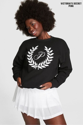 Victoria's Secret PINK Pure Black Fleece Sweatshirt (Q31197) | £39