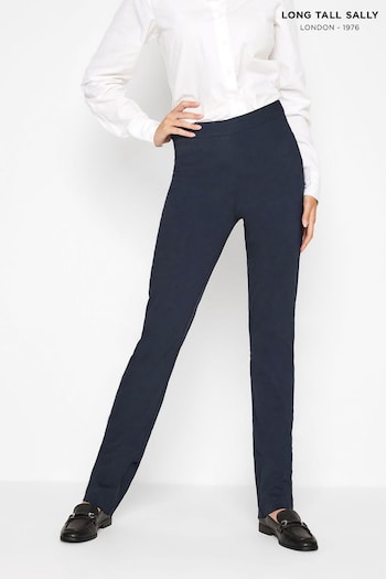 Long Tall Sally Blue Bi-Stretch Straight Leg Trouser (Q31327) | £35