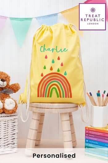 Children's Rainbow Personalised Nursery Or Pe Kit Bag  by Treat Republic (Q31396) | £24