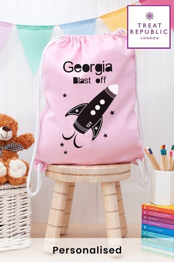 Children's Personalised Adventure Nursery Pe Or Kit Bag by Treat Republic (Q31413) | £24