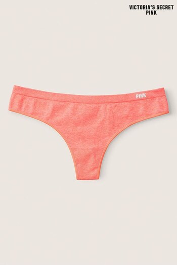 Victoria's Secret PINK Coral Flash Orange Thong Seamless Knickers (Q31459) | £9