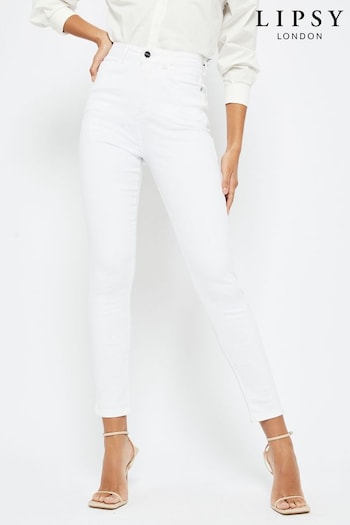 Lipsy White High Waist Sculpt, Shape and Slim Skinny Jeans TWINSET (Q31487) | £49
