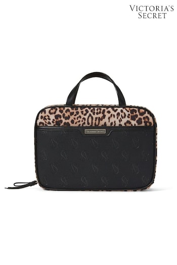 Victoria's Secret Black Cheetah Print Jetsetter Hanging Cosmetic Case (Q31499) | £35