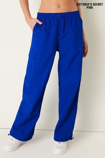 Victoria's Secret PINK Blue Oar Parachute Trousers (Q31636) | £40