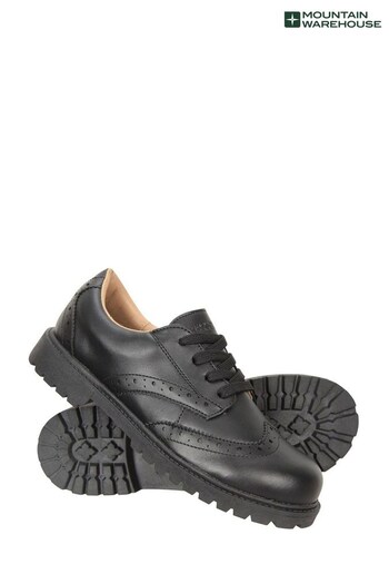 Mountain Warehouse Black Playground Kids Brogue School Shoes (Q31666) | £32