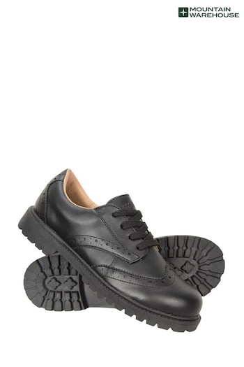 Mountain Warehouse Black Playground Kids Brogue School Shoes (Q31666) | £32