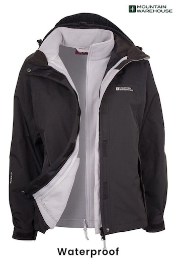 Mountain Warehouse Black Storm 3 in 1 Waterproof Jacket (Q31673) | £112